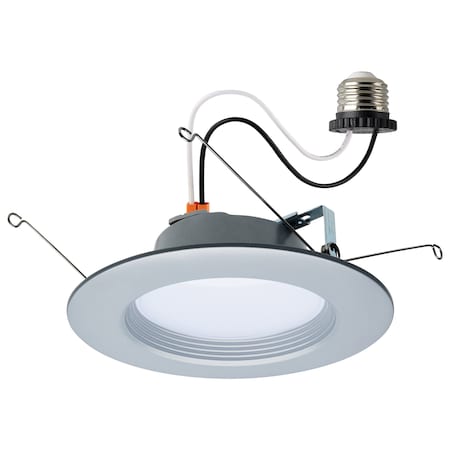 Satco 9 Watt LED Downlight Retrofit 5-6 Inch CCT Selectable 120 Volts Brushed Nickel Finish S11836R1